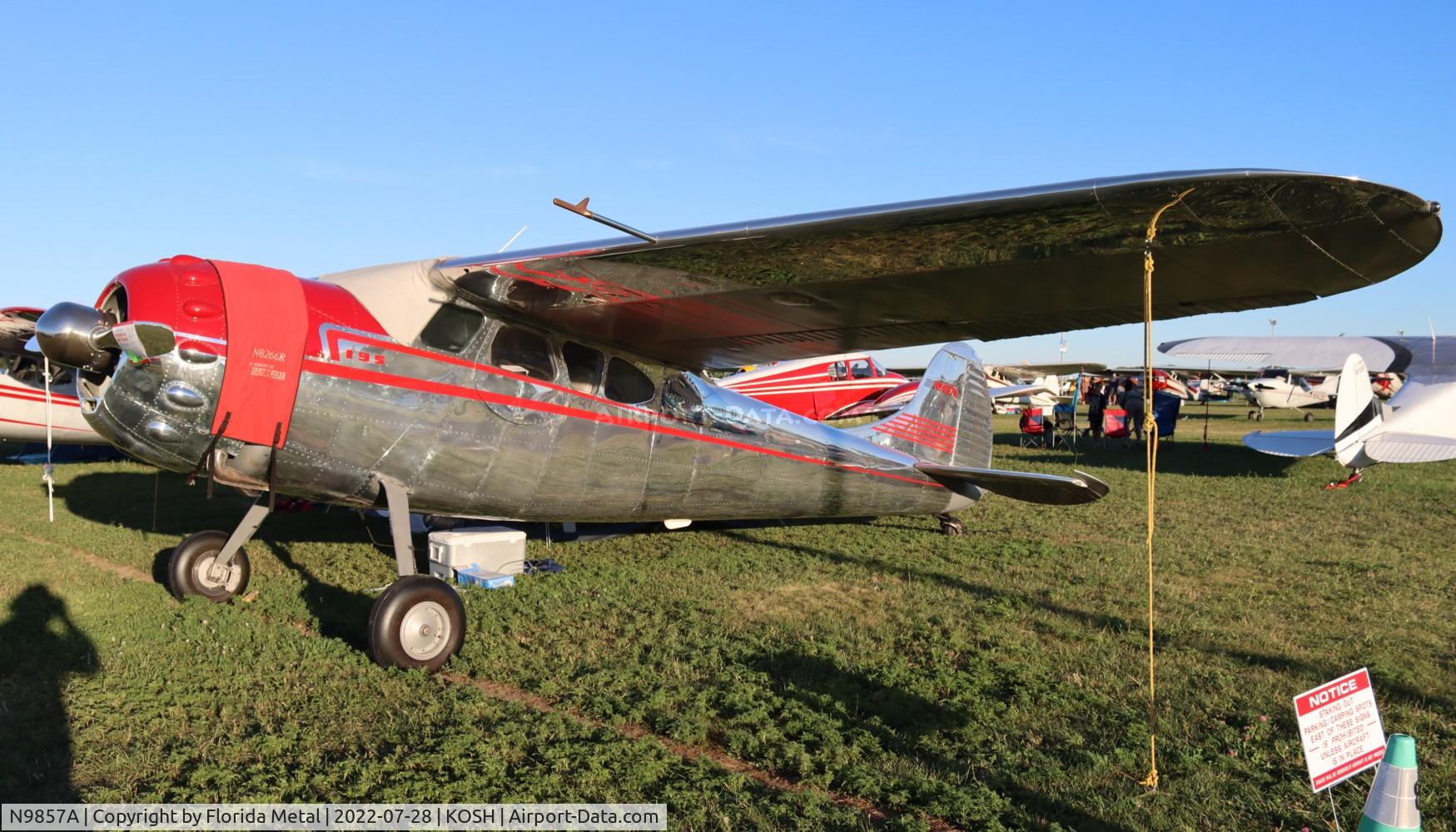 N9857A, 1949 Cessna 195 C/N 7550, OSH 2022