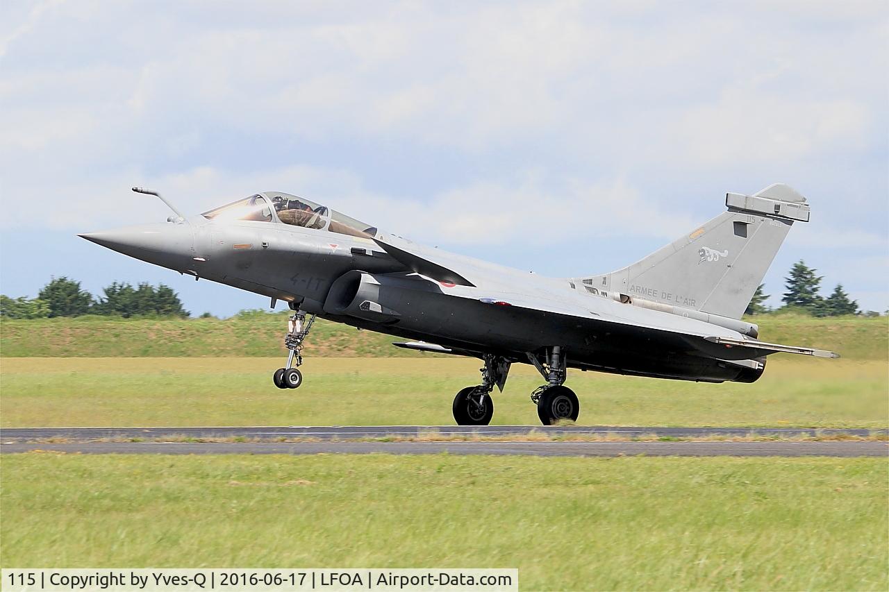 115, 2009 Dassault Rafale C C/N 115, Dassault Rafale C, Landing rwy 24, Avord Air Base 702 (LFOA) Open day 2016