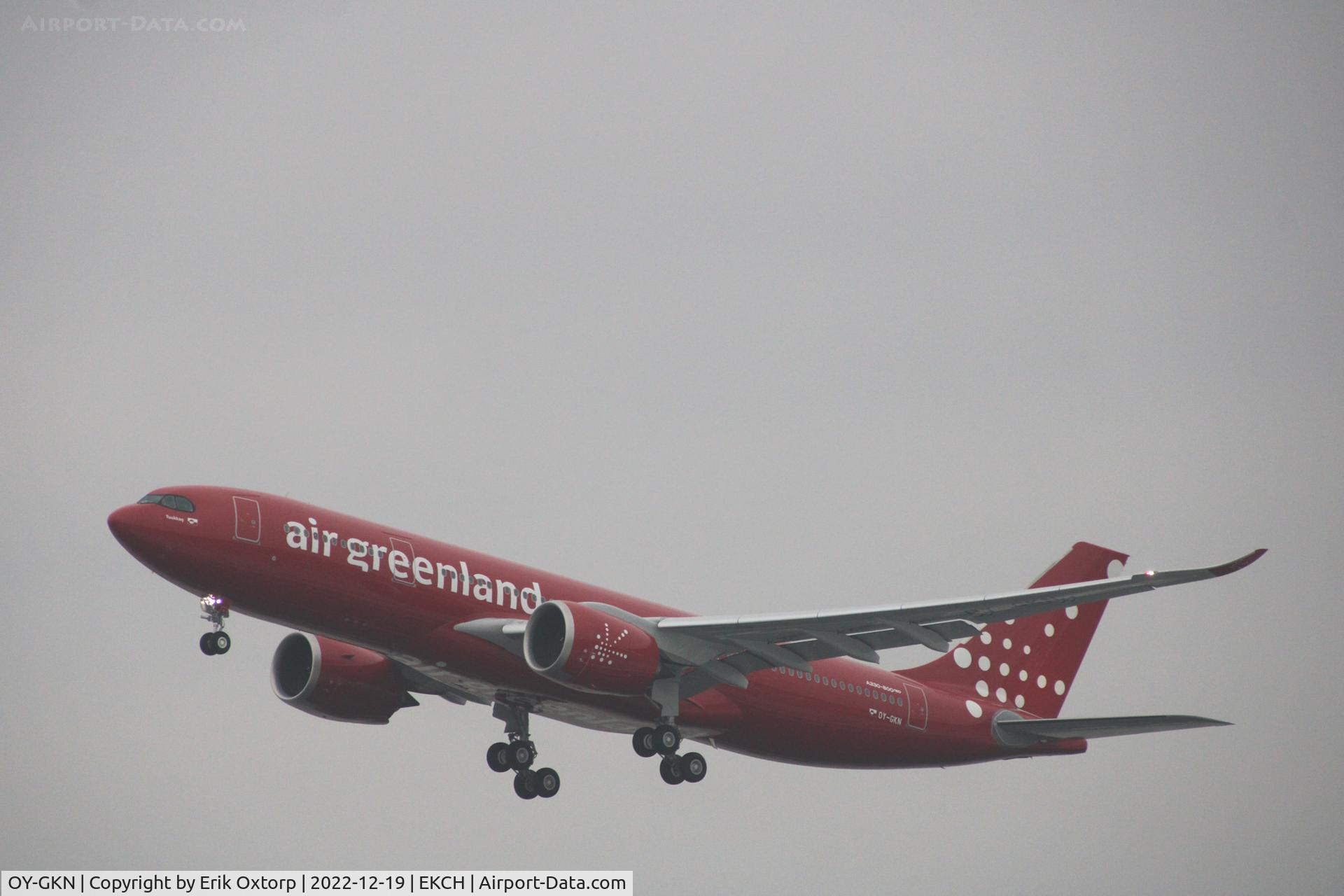 OY-GKN, 2022 Airbus A330-841 C/N 2020, First commercial flight of OY-GKN CPH-SFJ GL779.