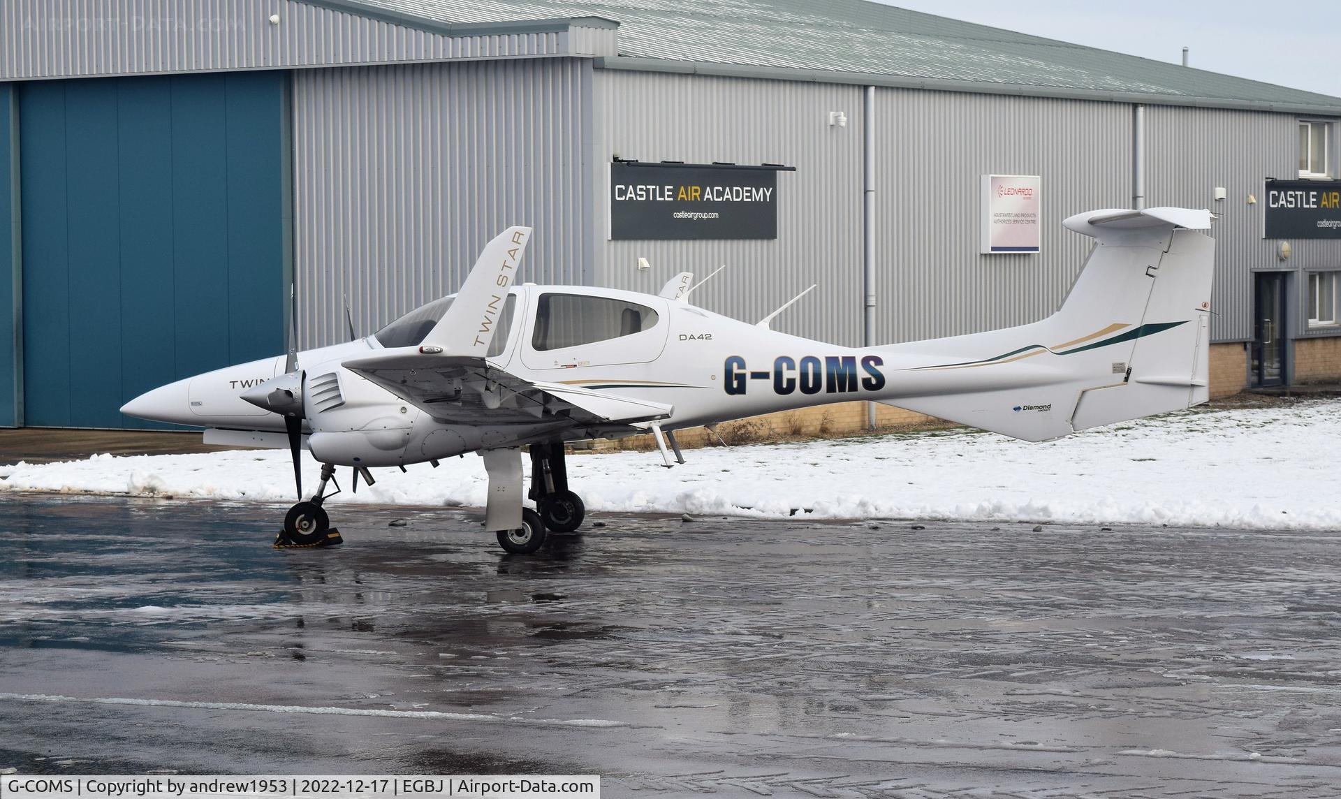 G-COMS, 2007 Diamond DA-42 Twin Star C/N 42.AC040, G-COMS at Gloucestershire Airport.