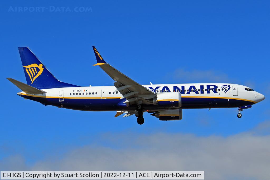 EI-HGS, 2021 Boeing 737-8-200 MAX C/N 65880, Ryanair