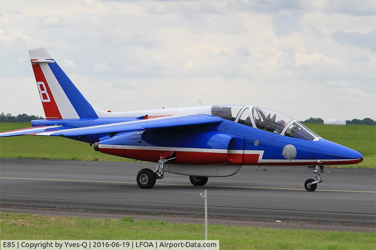 E85, Dassault-Dornier Alpha Jet E C/N E85, Dassault Dornier Alphajet (F-UGFF), Athos 05 of Patrouille de France 2016, Avord Air Base 702 (LFOA) Open day 2016