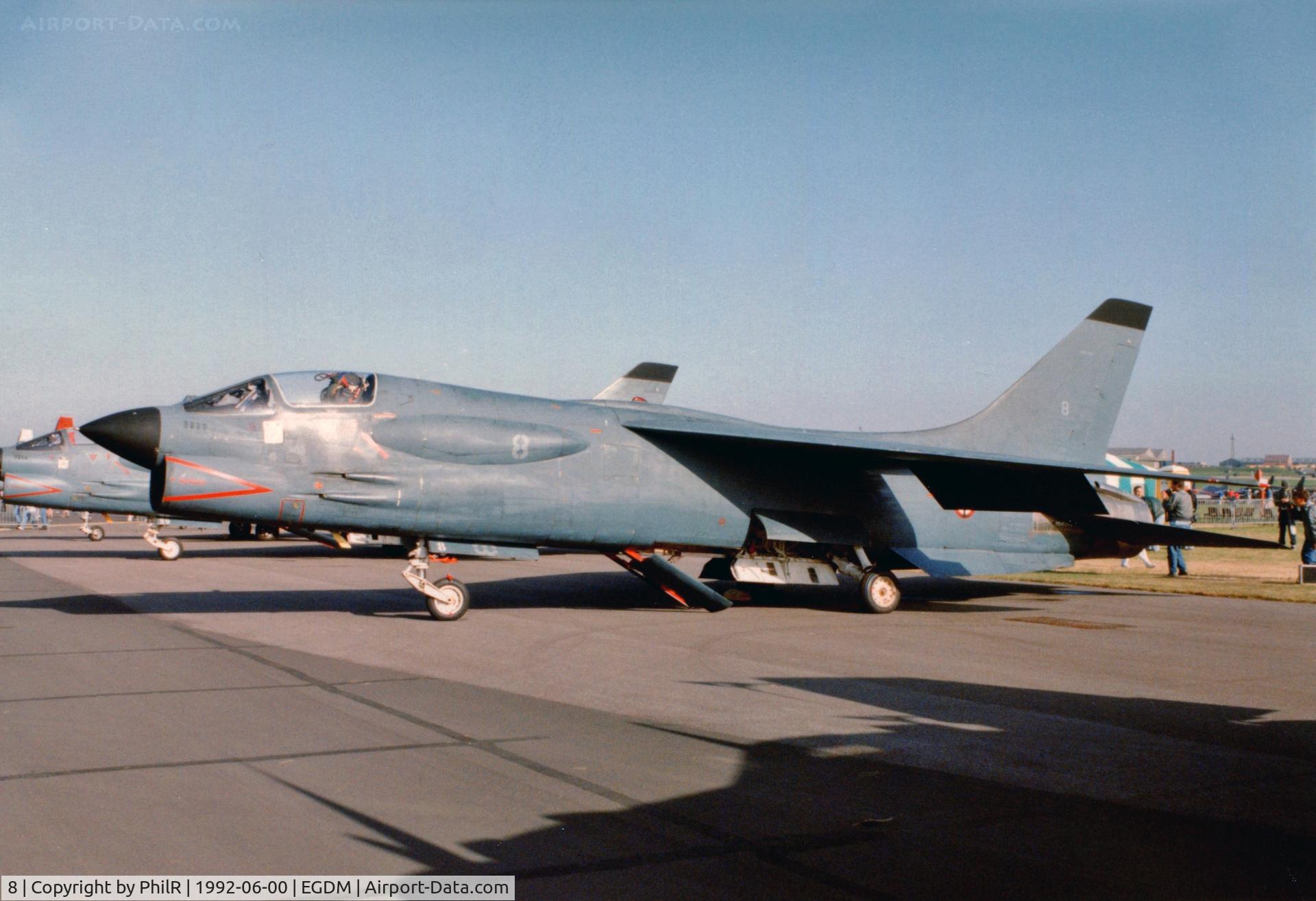 8, Vought F-8E(FN) Crusader C/N 1225, 8 1957 Vought F8E-P Crusader Aeronavale IAT Boscombe Down