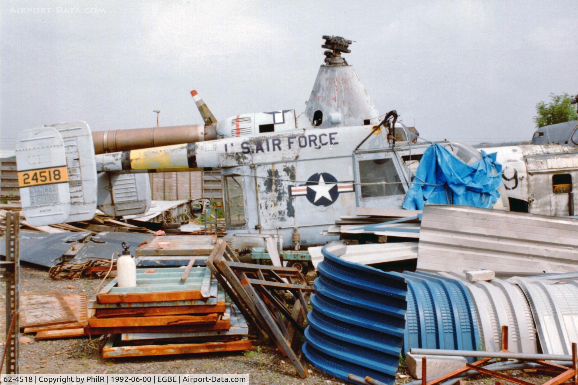 62-4518, 1965 Kaman HH-43F C/N 144, 62-4518 1965 Kaman Huskie HH-43F USAF MAM Coventry 06.92