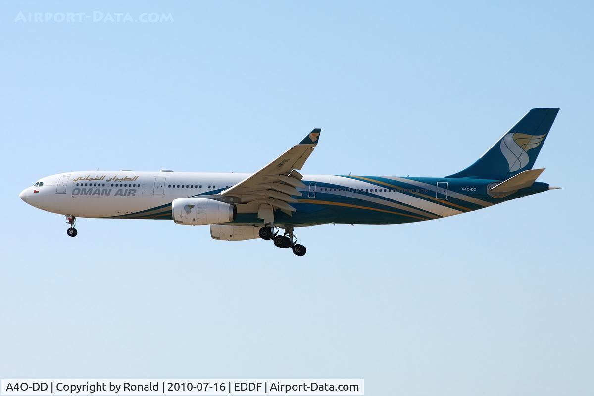 A4O-DD, 2009 Airbus A330-343X C/N 1063, at fra