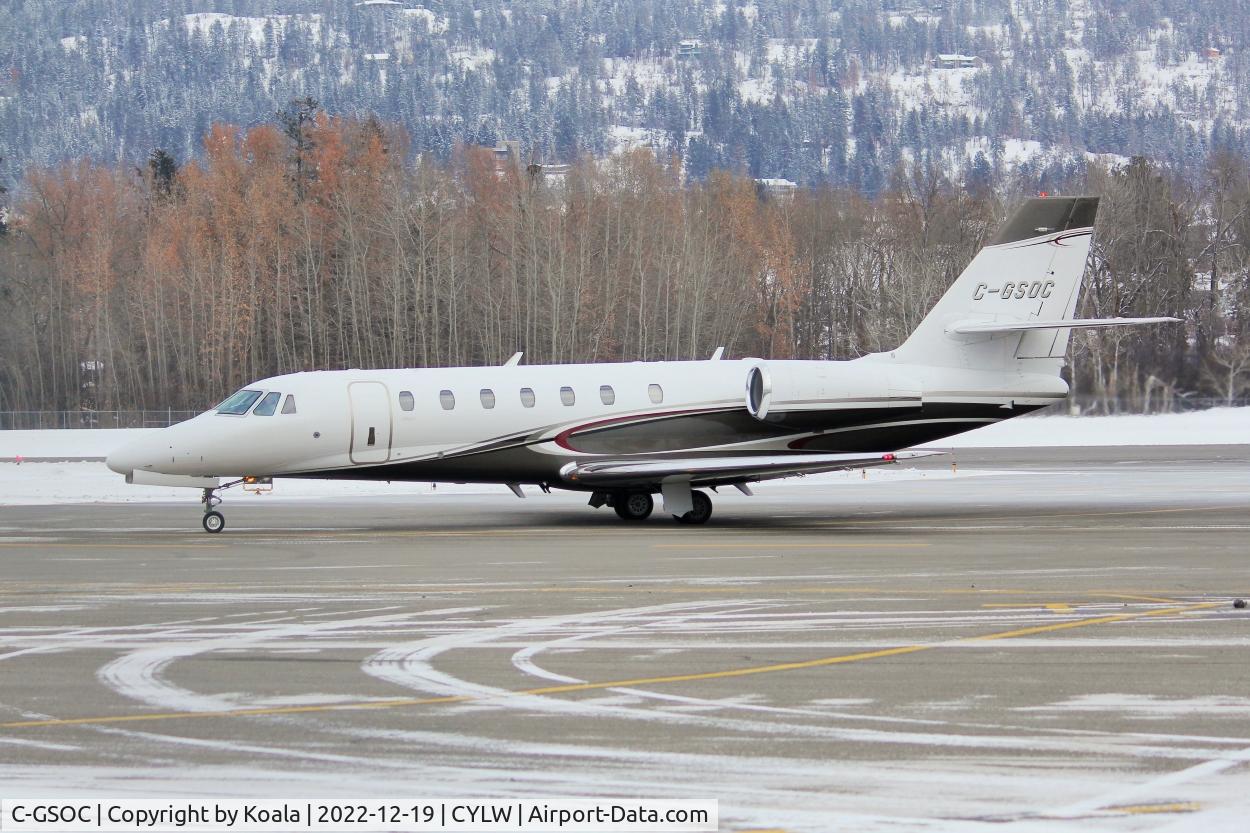C-GSOC, 2008 Cessna 680 Citation Sovereign C/N 680-0195, Arrival from Calgary.