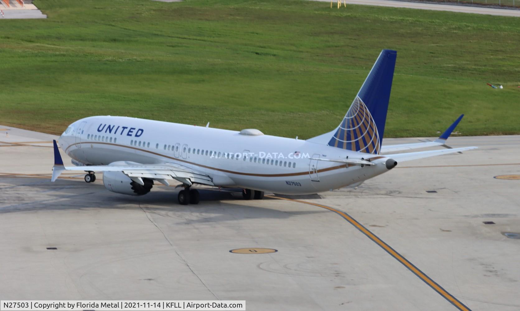 N27503, 2018 Boeing 737-9 MAX C/N 43434, FLL 2021