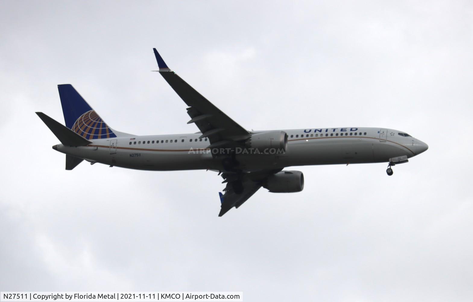 N27511, 2018 Boeing 737-9 MAX C/N 64493, MCO 2021