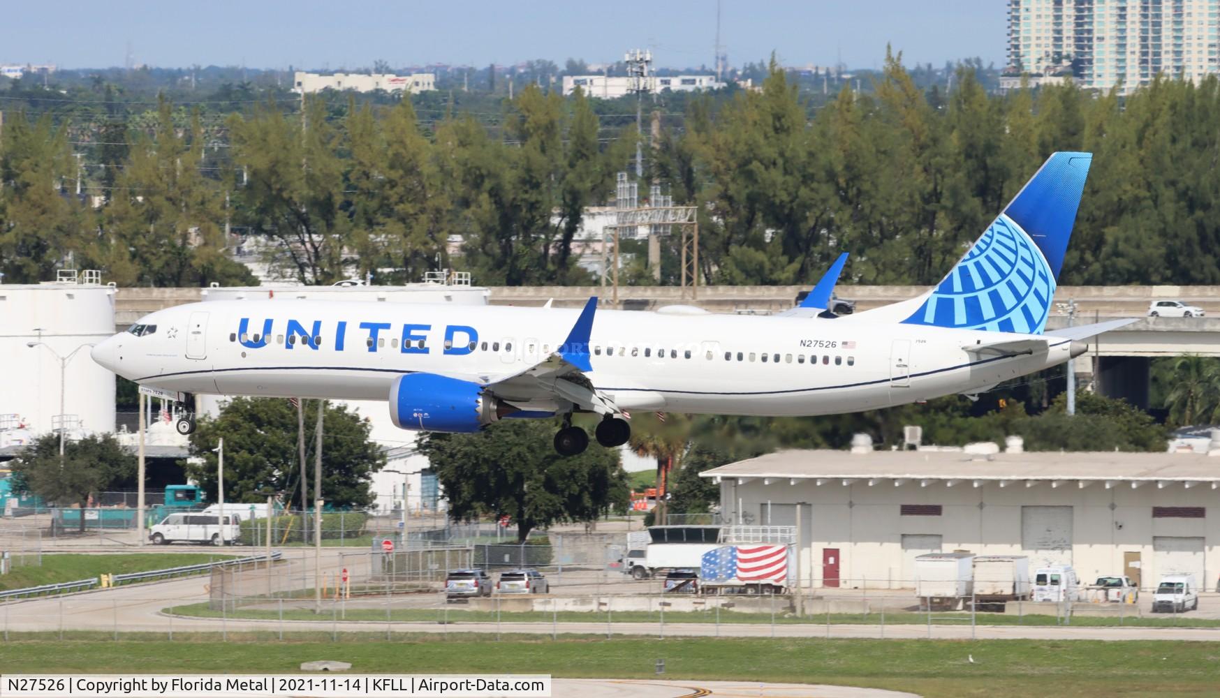 N27526, 2019 Boeing 737-9 MAX C/N 64499, FLL 2021
