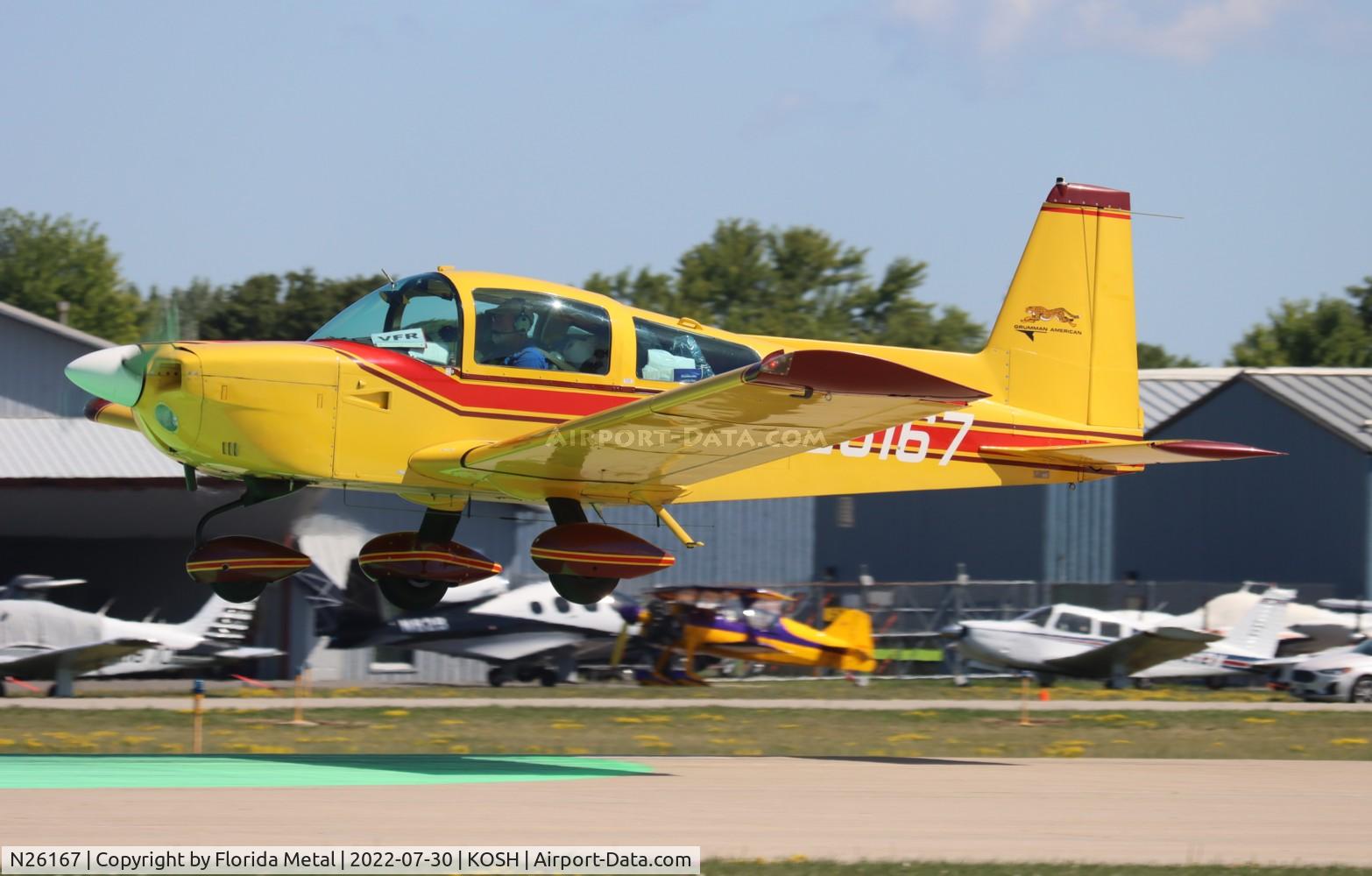 N26167, 1977 Grumman American AA-5A Cheetah C/N AA5A0461, OSH 2022