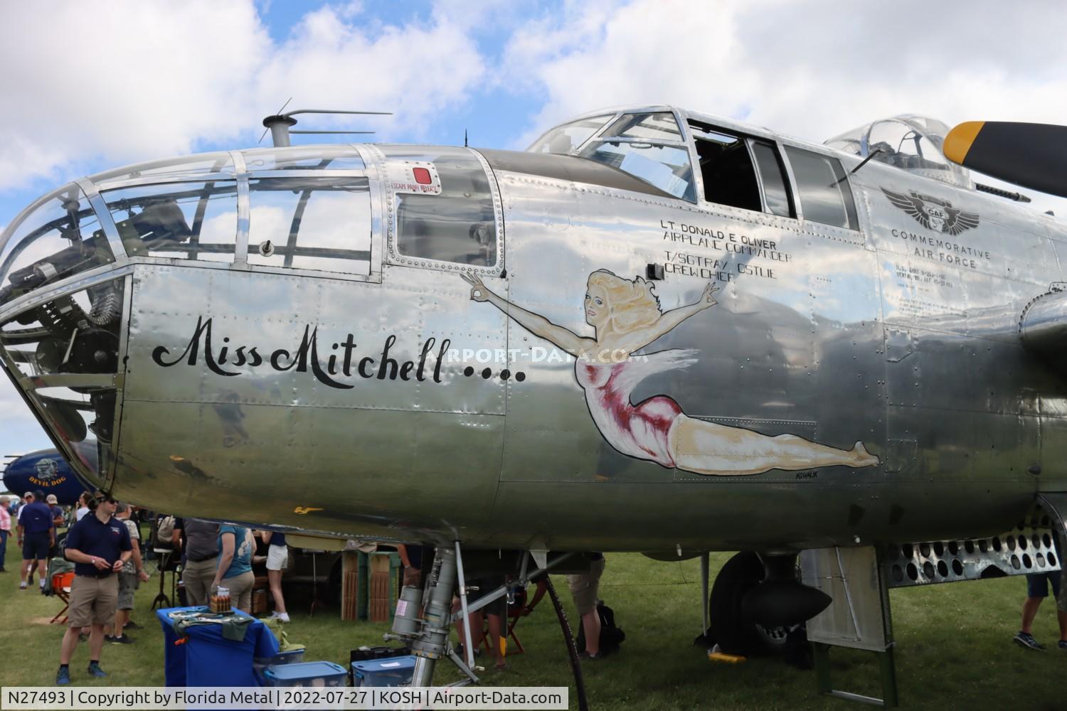 N27493, 1944 North American TB-25K Mitchell C/N 44-29869/108-33144, OSH 2022