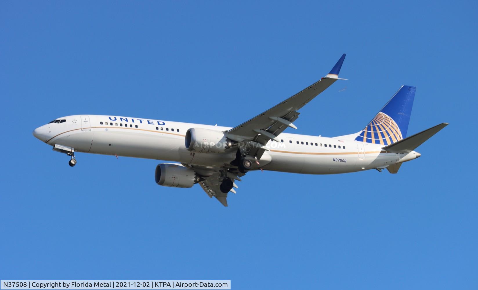 N37508, 2018 Boeing 737-9 MAX C/N 43439, TPA 2021
