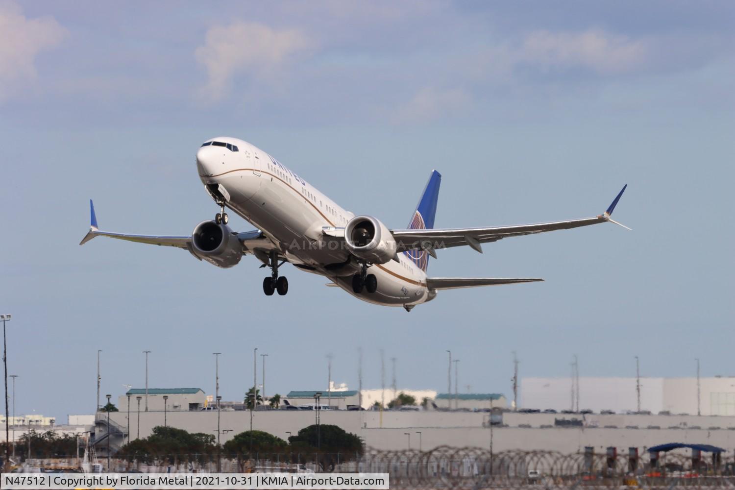 N47512, 2019 Boeing 737-9 MAX C/N 43449, MIA 2021
