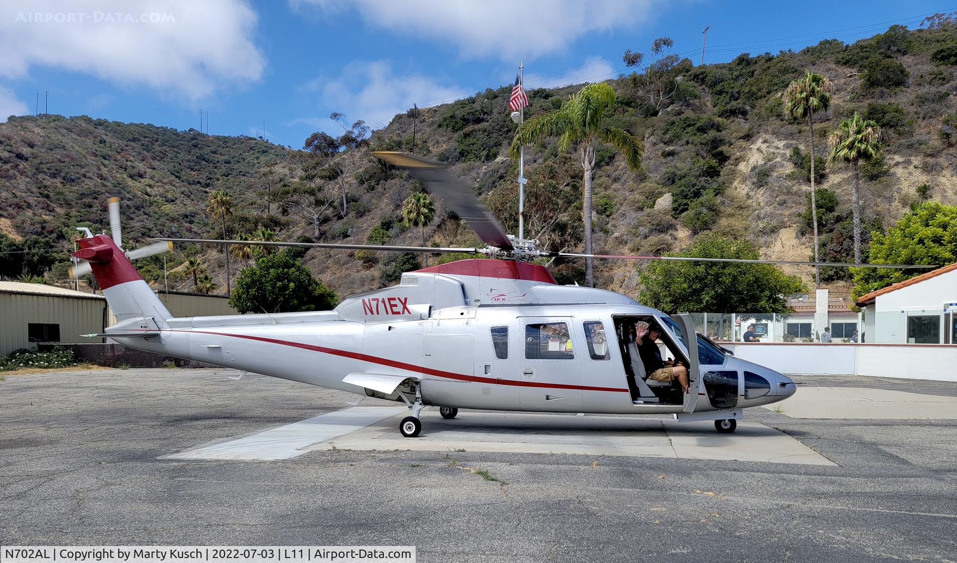 N702AL, Sikorsky S-76A C/N 760243, Pebbly Beach Heliport.