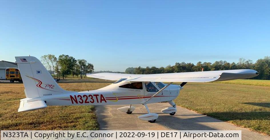 N323TA, 2009 Tecnam P-92 Echo Classic C/N 1294, N323TA at its base, Sugar Hill Airport