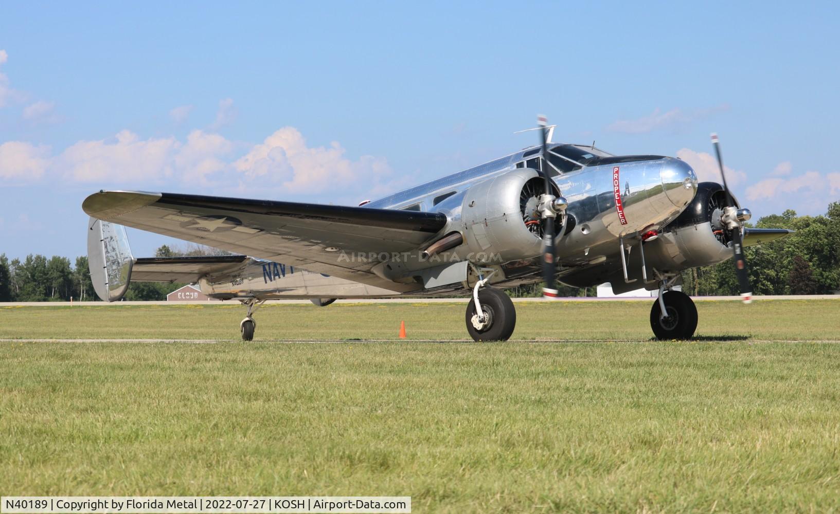 N40189, 1943 Beech RC-45J Expeditor C/N 5523, OSH 2022