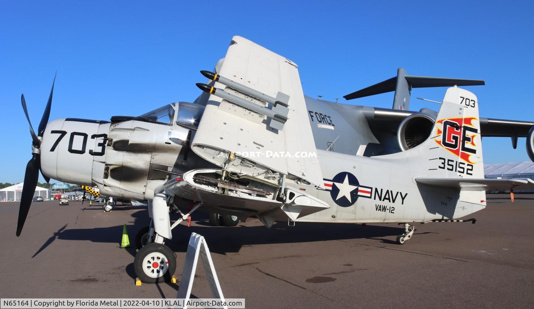 N65164, 1955 Douglas EA-1E Skyraider AD-5W C/N 55-471DH, Sun N Fun 2022
