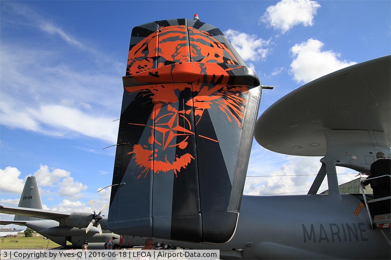 3, Northrop Grumman E-2C Hawkeye C/N FR-3, Grumman E-2C Hawkeye, Tail close up view, Avord Air Base 702 (LFOA) Open day 2016