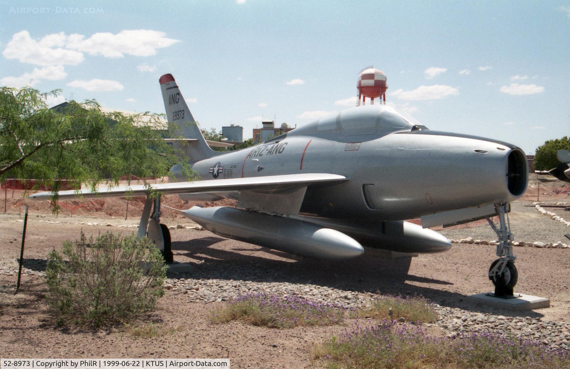52-8973, Republic F-84F C/N Unknown, 52-8973 USAF Republic F-84F Thunderstreak Kurth Memorial Airpark Tuscon