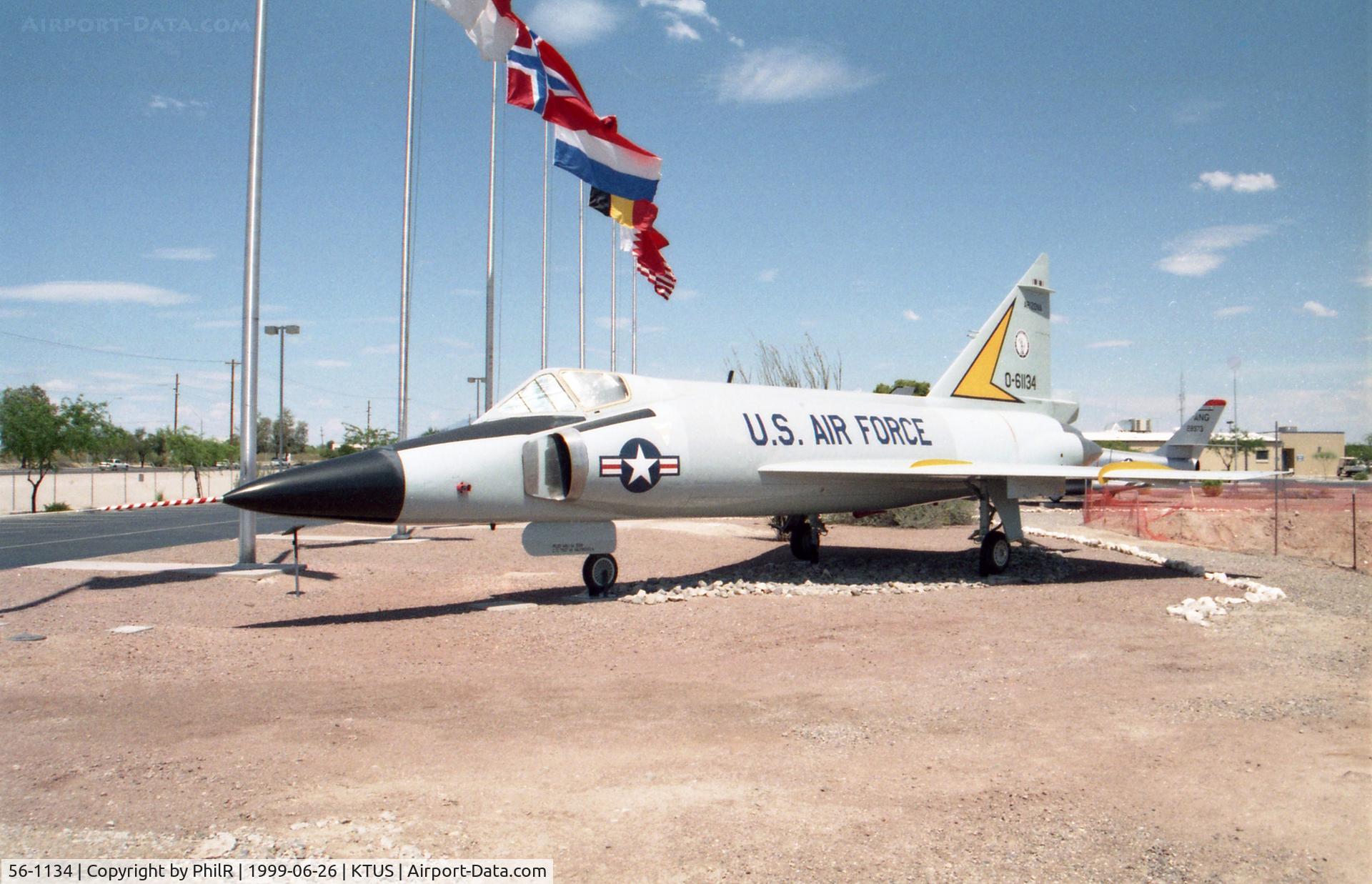 56-1134, Convair F-102A C/N 8-10-351, 56-1134 USAF Convair F-102A Delta Dagger Kurth Memorial Airpark Tuscon
