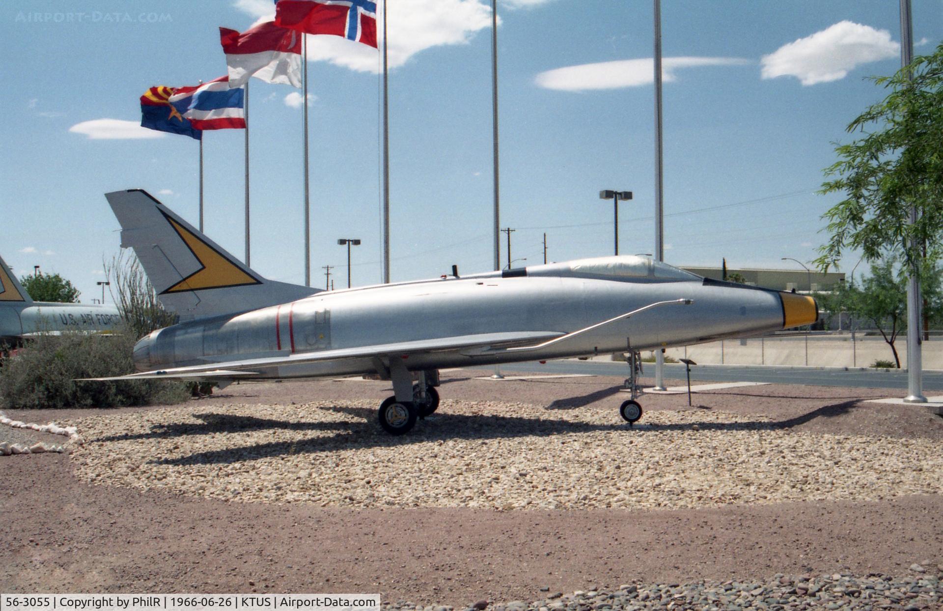 56-3055, 1956 North American F-100D Super Sabre C/N 235-153, 56-3055 USAF NA F-100D Super Sabre Kurth Memorial Airpark Tuscon