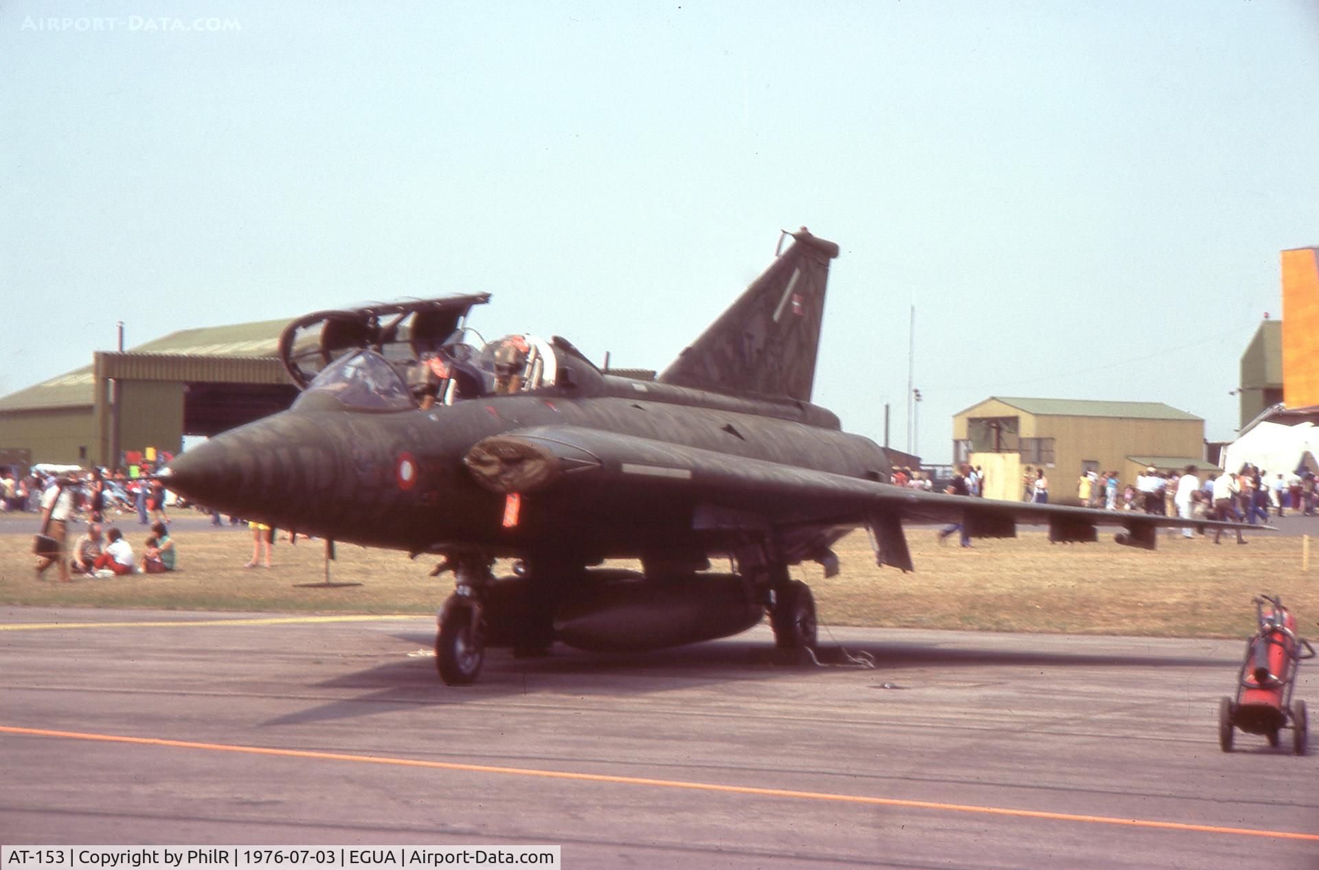 AT-153, 1971 Saab TF-35 Draken C/N 35-1153, AT-153 1971 Danish Air Force Saab Draaken Upper Heyford Open Day