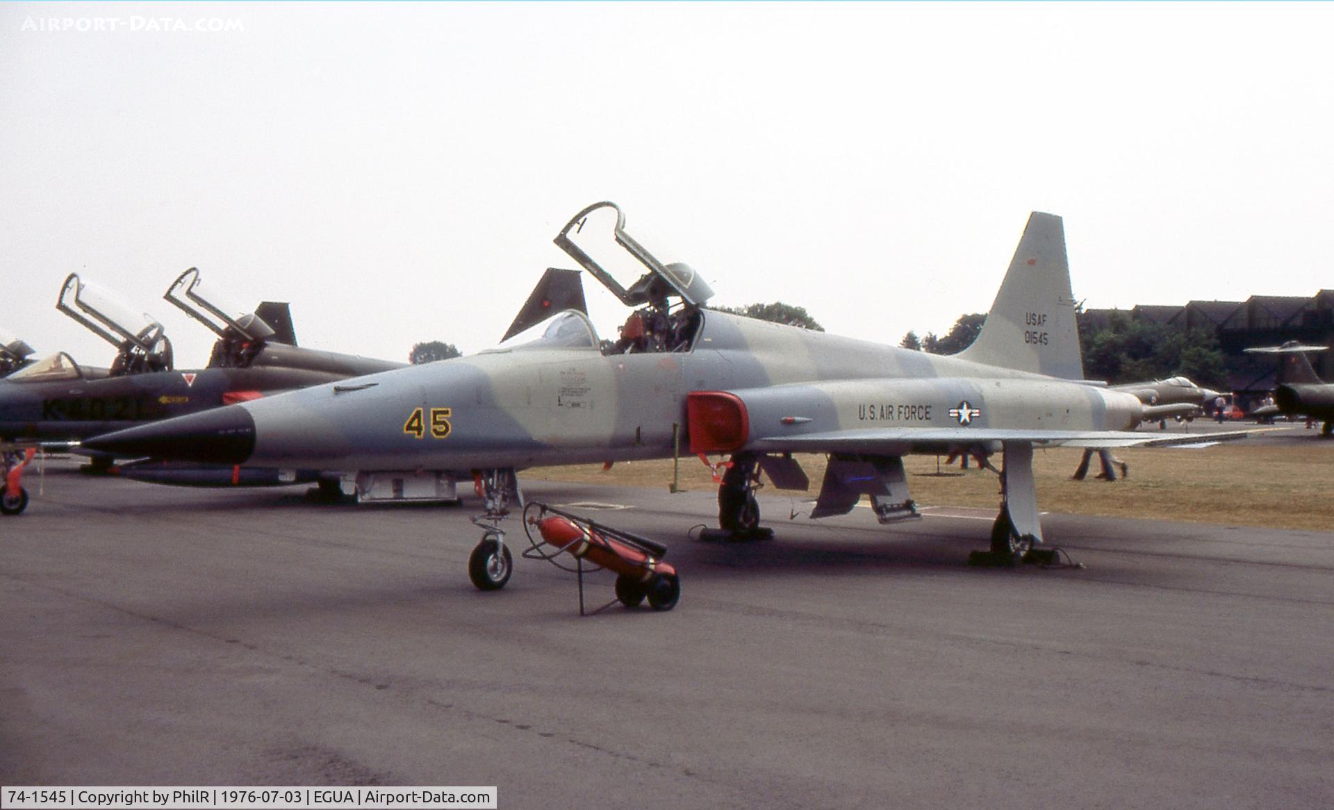 74-1545, 1974 Northrop F-5E Tiger II C/N R.1203, 74-1545 1975 Northrop F-5E Upper Heyford Open Day
