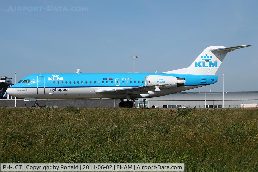 PH-JCT, 1995 Fokker 70 (F-28-0070) C/N 11537, at spl