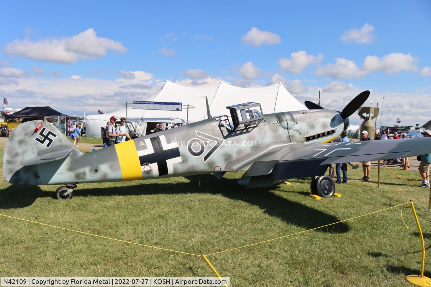 N42109, 1943 Messerschmitt Bf-109G-6 C/N 410077, OSH 2022