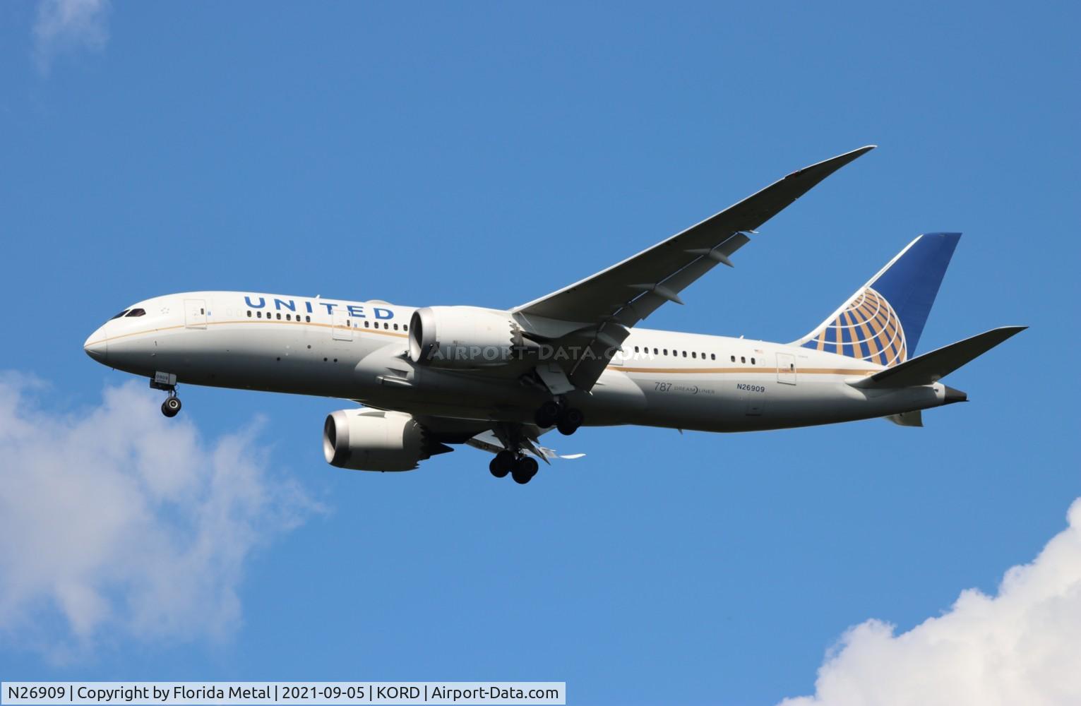 N26909, 2013 Boeing 787-8 Dreamliner C/N 34827, ORD 2021