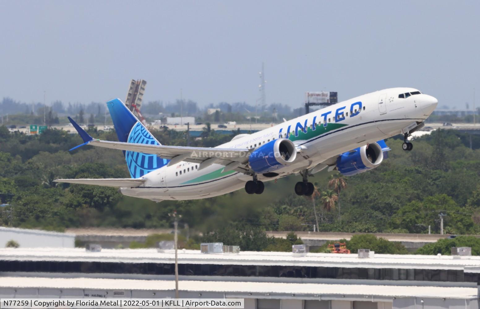 N77259, 2021 Boeing 737-8 MAX C/N 43462, FLL 2022