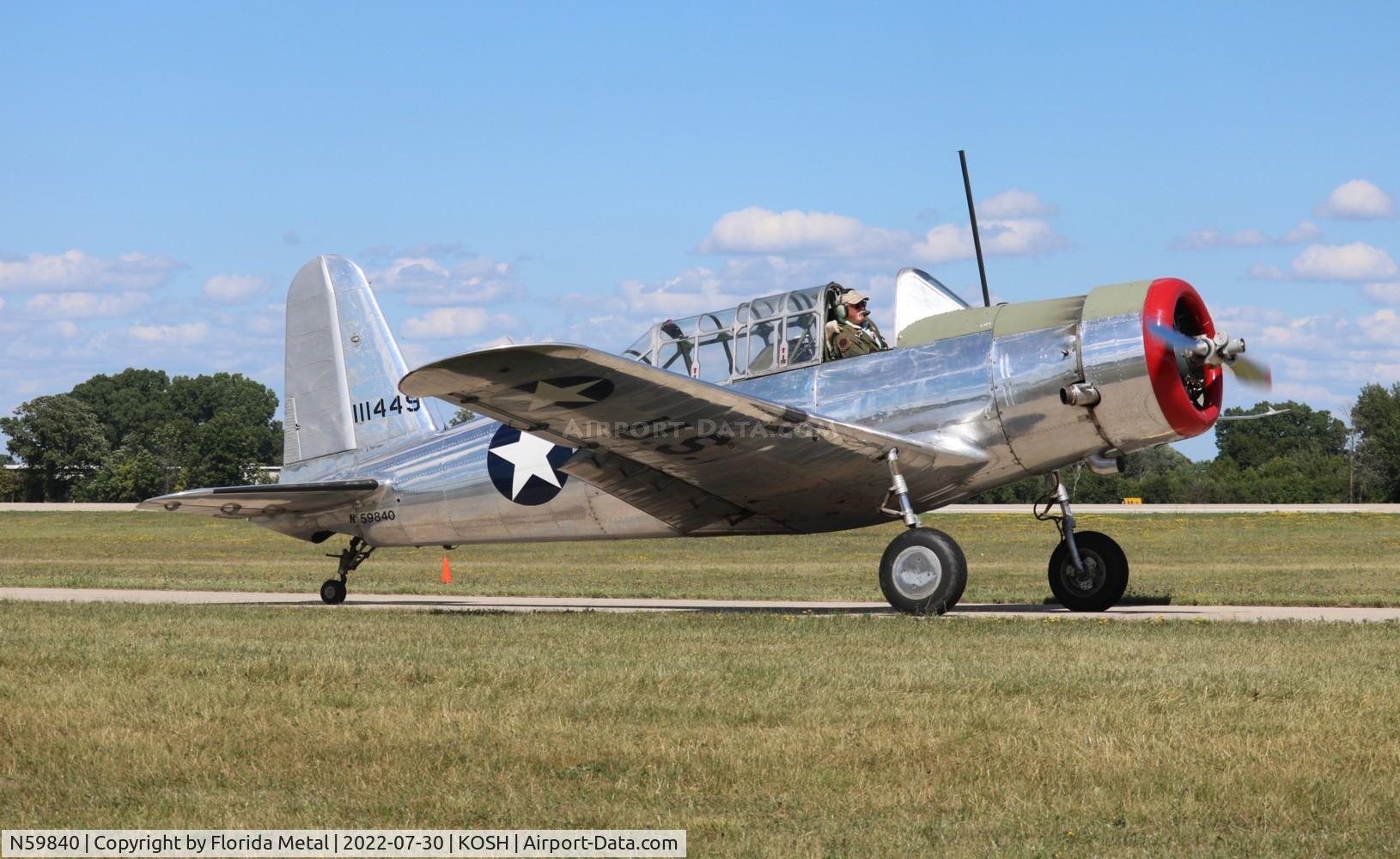 N59840, 1946 Consolidated Vultee BT-13B (SNV-2) C/N 2459, OSH 2022