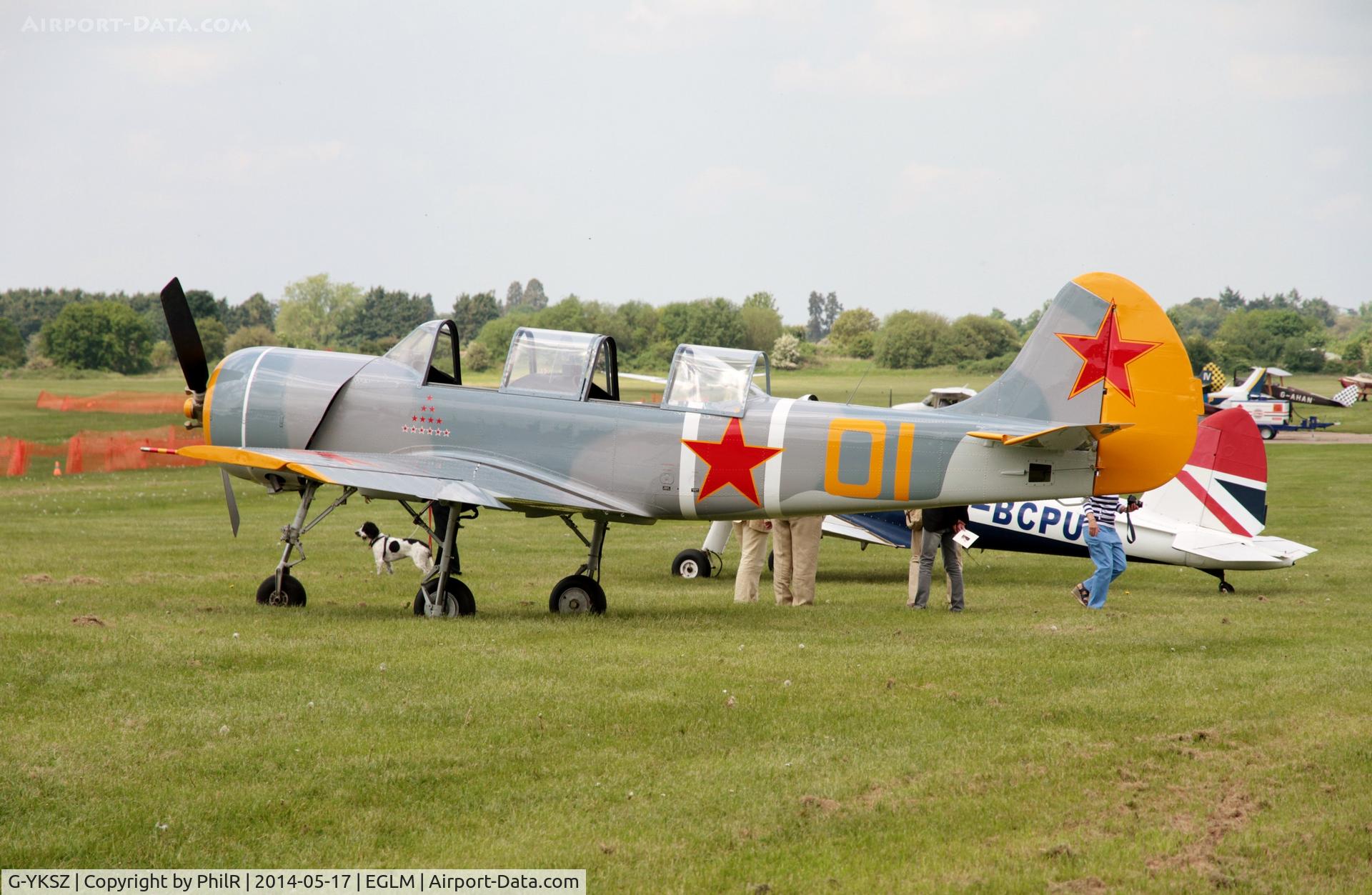 G-YKSZ, 1993 Yakovlev (Aerostar) Yak-52 C/N 9311709, G-YKSZ 1993 Yak-52 White Waltham