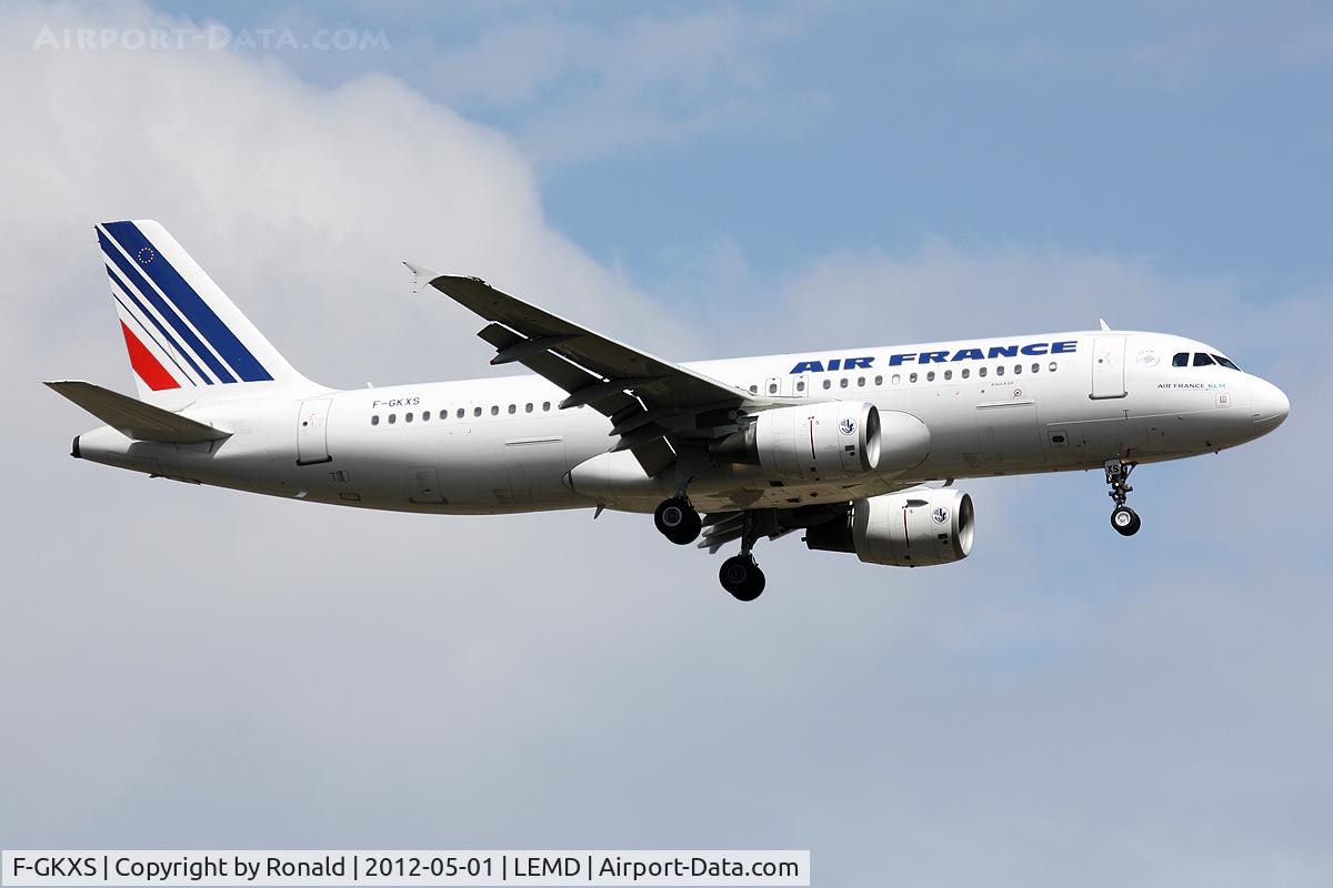 F-GKXS, 2009 Airbus A320-214 C/N 3825, at mad