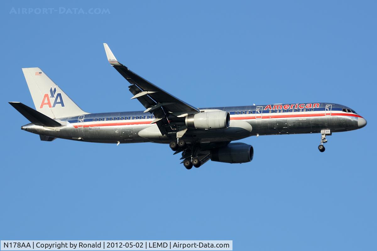 N178AA, 2002 Boeing 757-223 C/N 32398, at mad