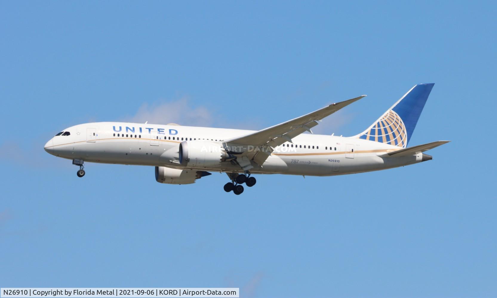 N26910, 2014 Boeing 787-8 Dreamliner C/N 34826, ORD 2021