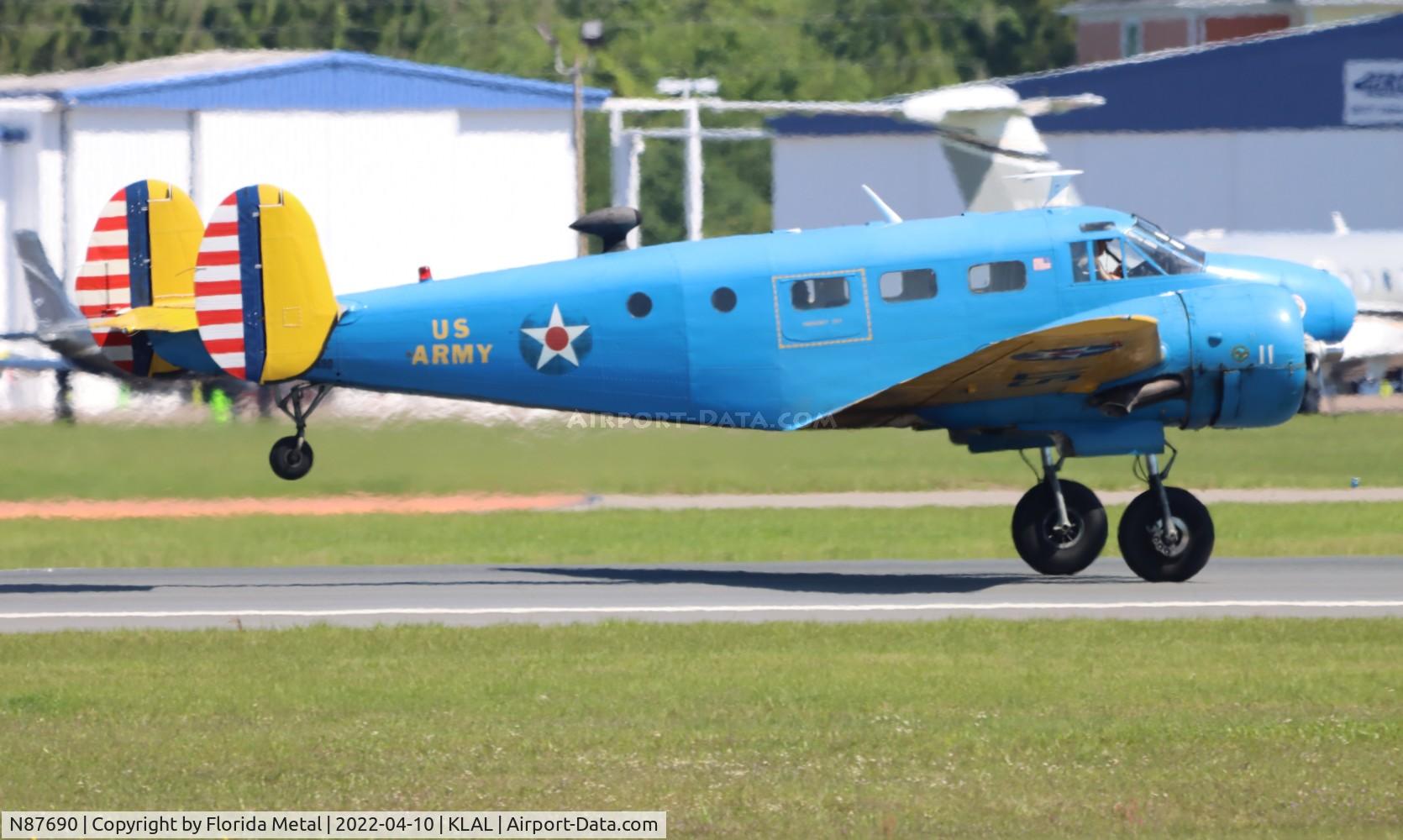 N87690, Beech C-45H Expeditor C/N AF-528, Sun N Fun 2022