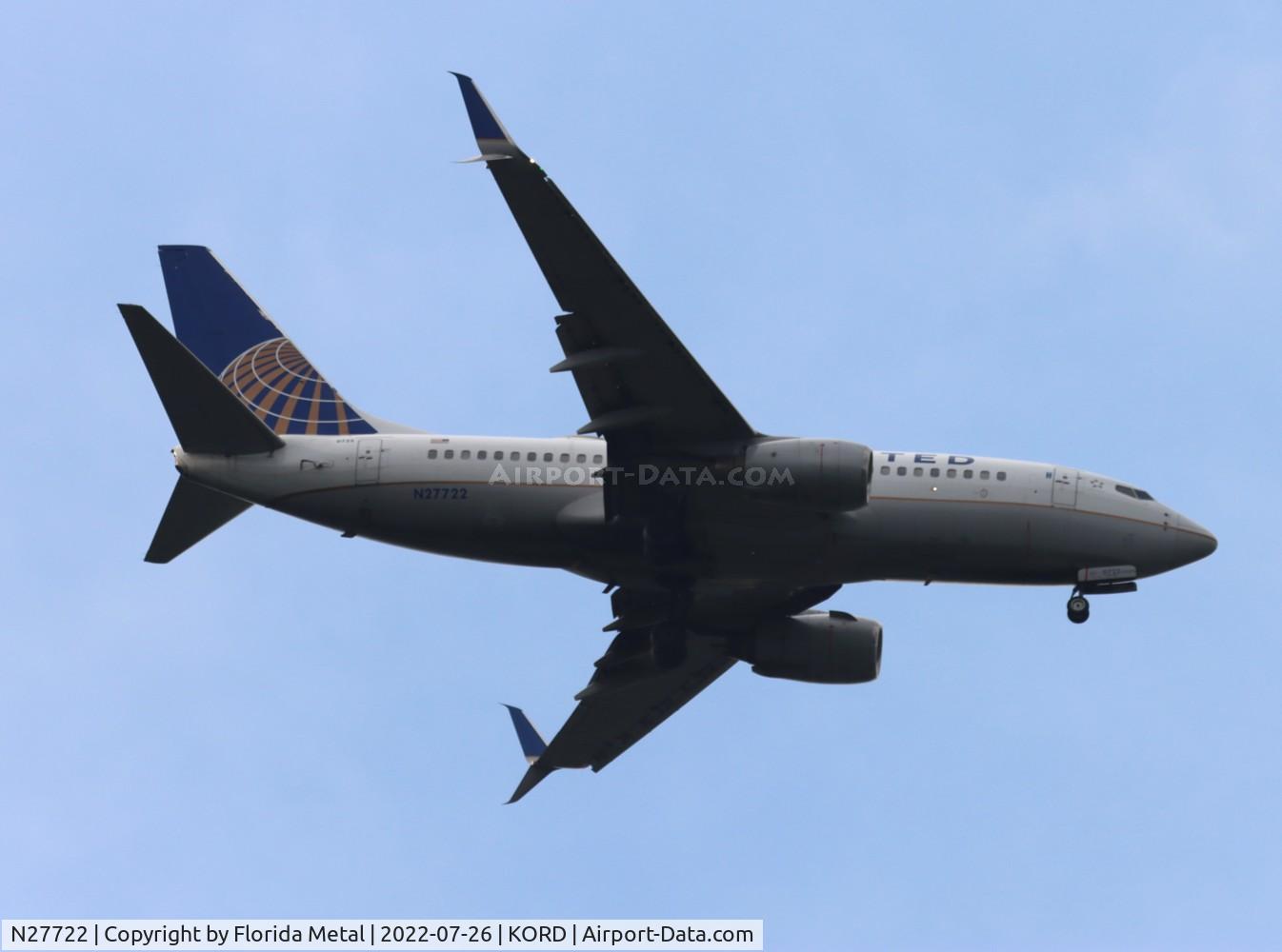 N27722, 1999 Boeing 737-724 C/N 28789, ORD 2022