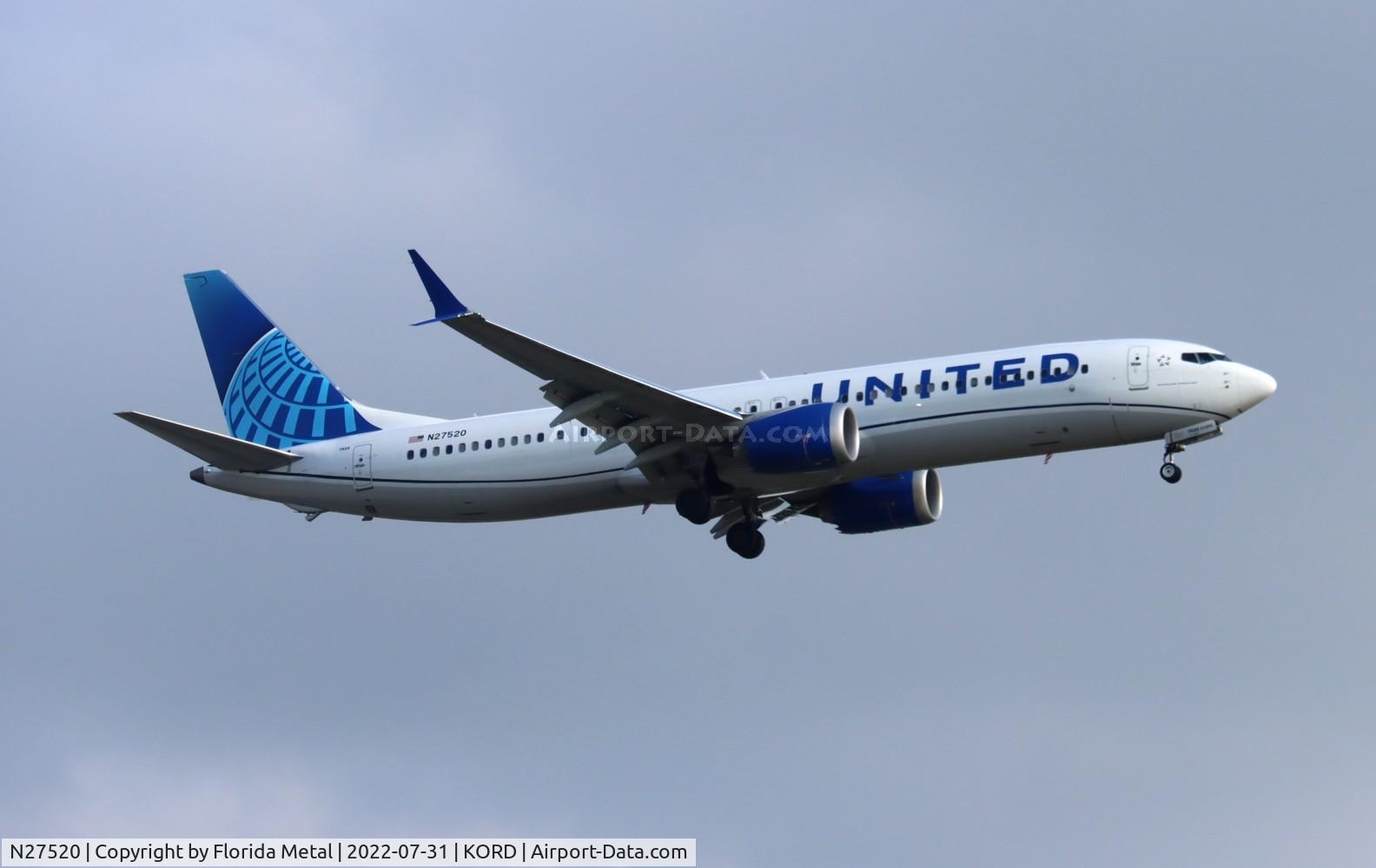 N27520, 2019 Boeing 737-9 MAX C/N 64498, ORD 2022