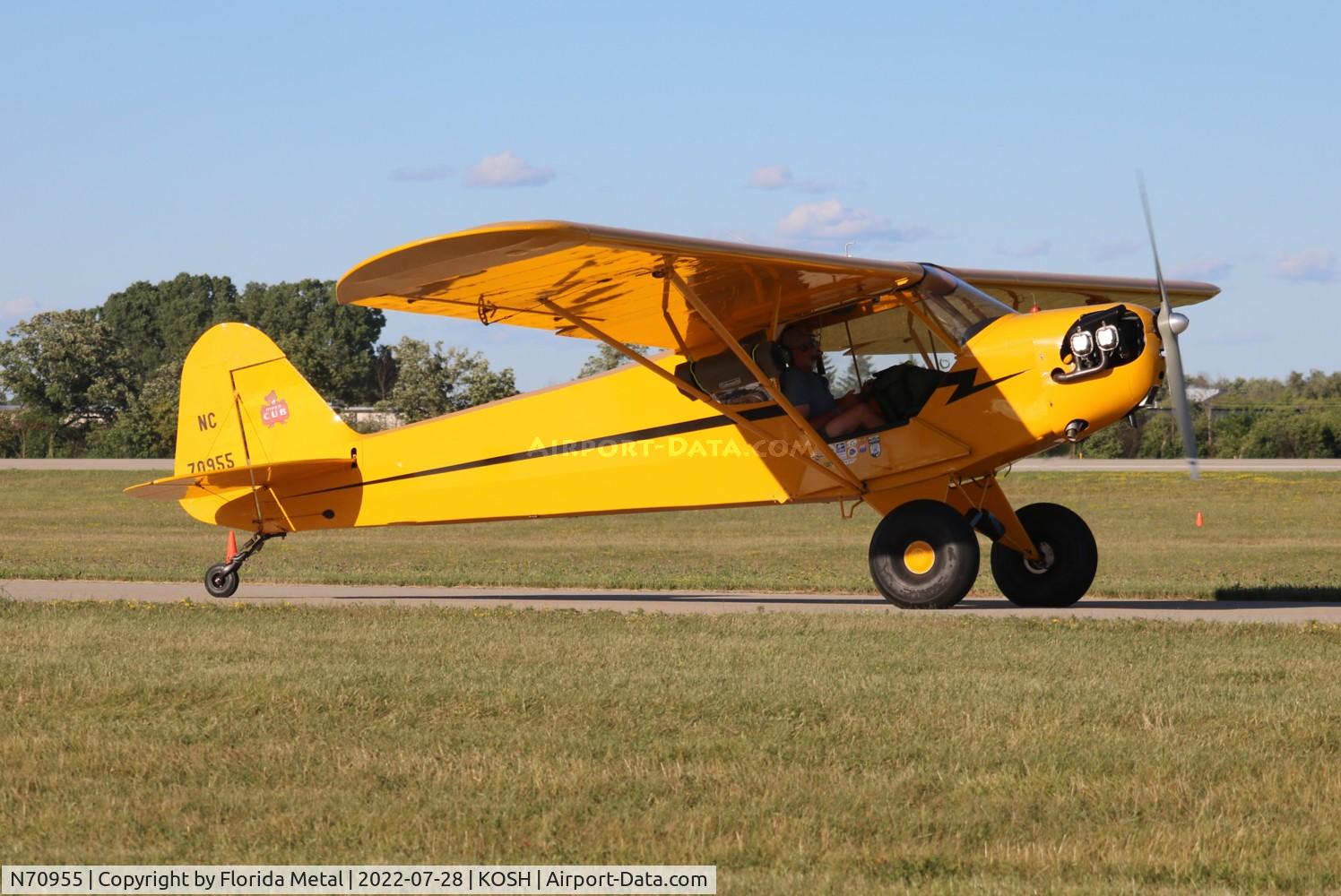 N70955, 1946 Piper J3C-65 Cub C/N 17980, OSH 2022