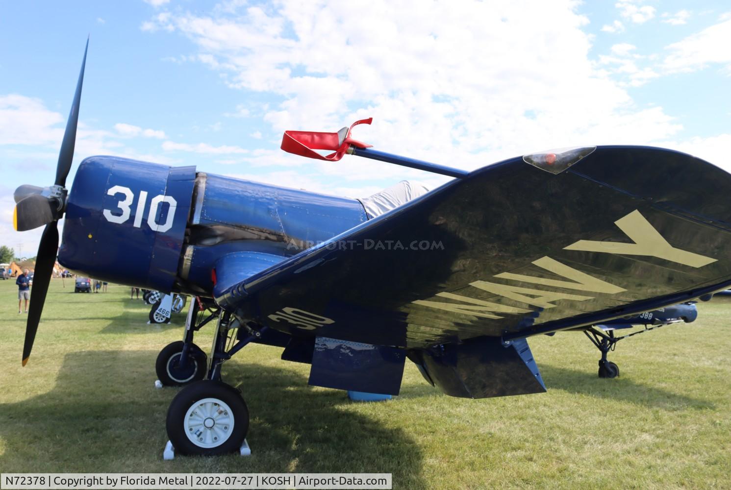 N72378, 1946 Vought F4U-4 Corsair C/N 9542, OSH 2022