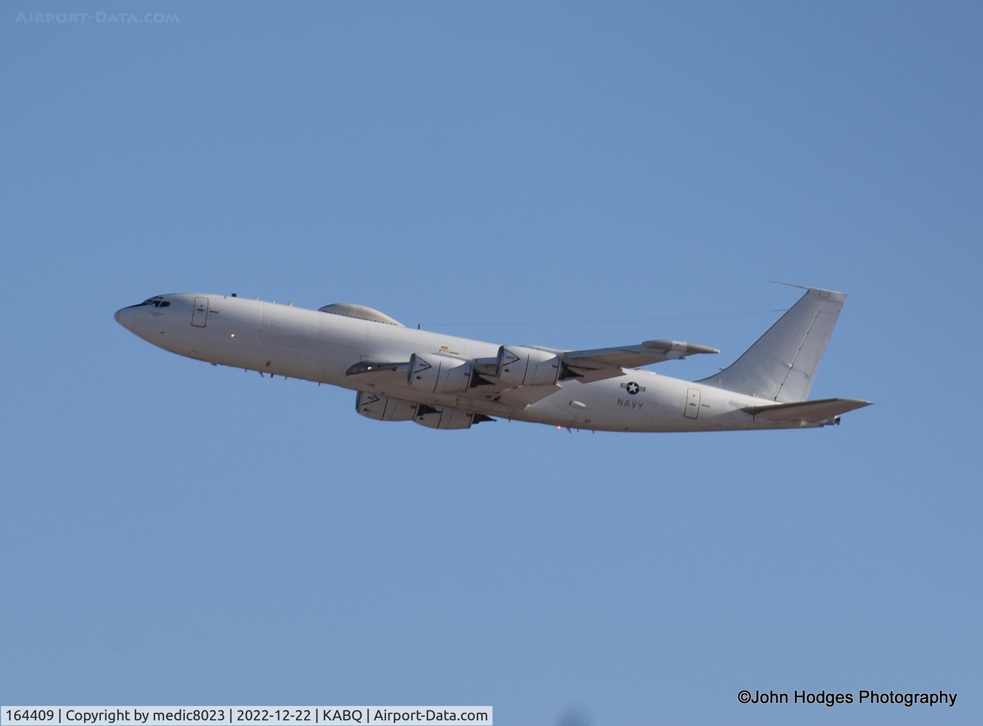164409, 1990 Boeing E-6B Mercury C/N 24508, Coming into Kirtland