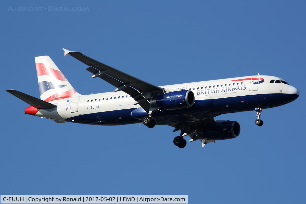 G-EUUH, 2002 Airbus A320-232 C/N 1665, at mad