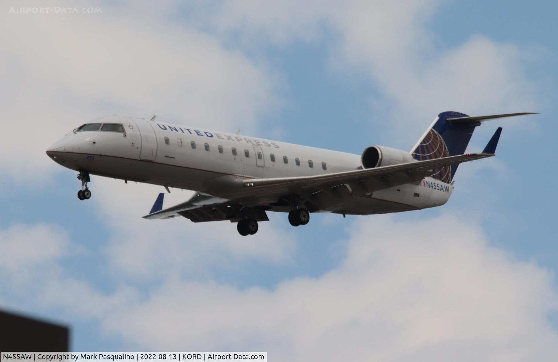 N455AW, 2003 Bombardier CRJ-200LR (CL-600-2B19) C/N 7848, CL-600-2B19