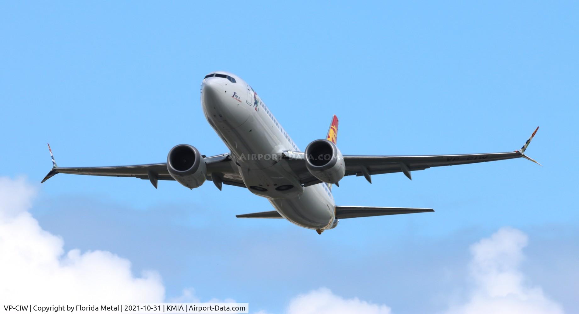 VP-CIW, 2018 Boeing 737-8 MAX C/N 68309, MIA 2021