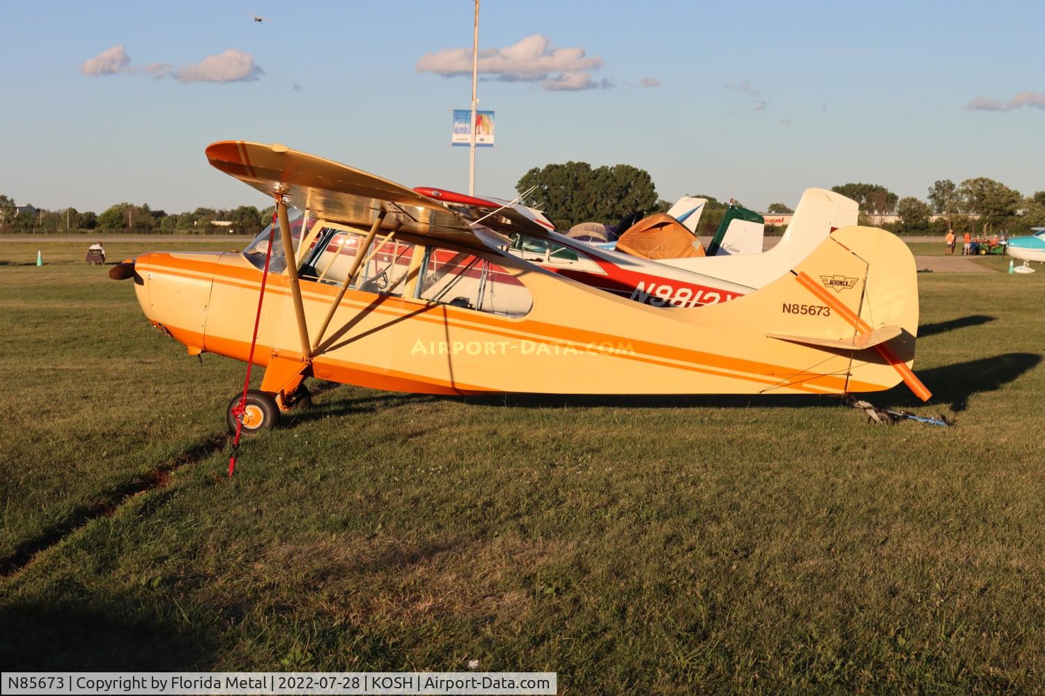 N85673, 1946 Aeronca 7AC Champion C/N 7AC-4418, OSH 2022