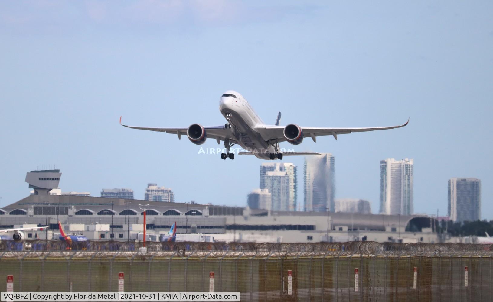VQ-BFZ, 2020 Airbus A350-941 C/N 414, MIA 2021