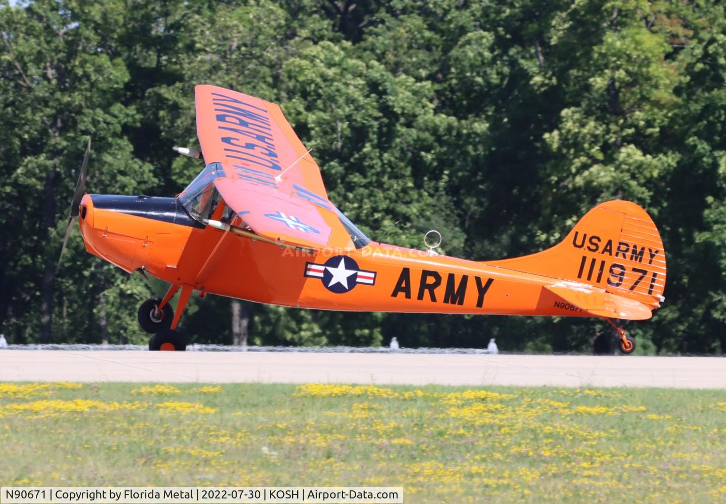N90671, 1951 Cessna O-1A Bird Dog C/N 22285, OSH 2022