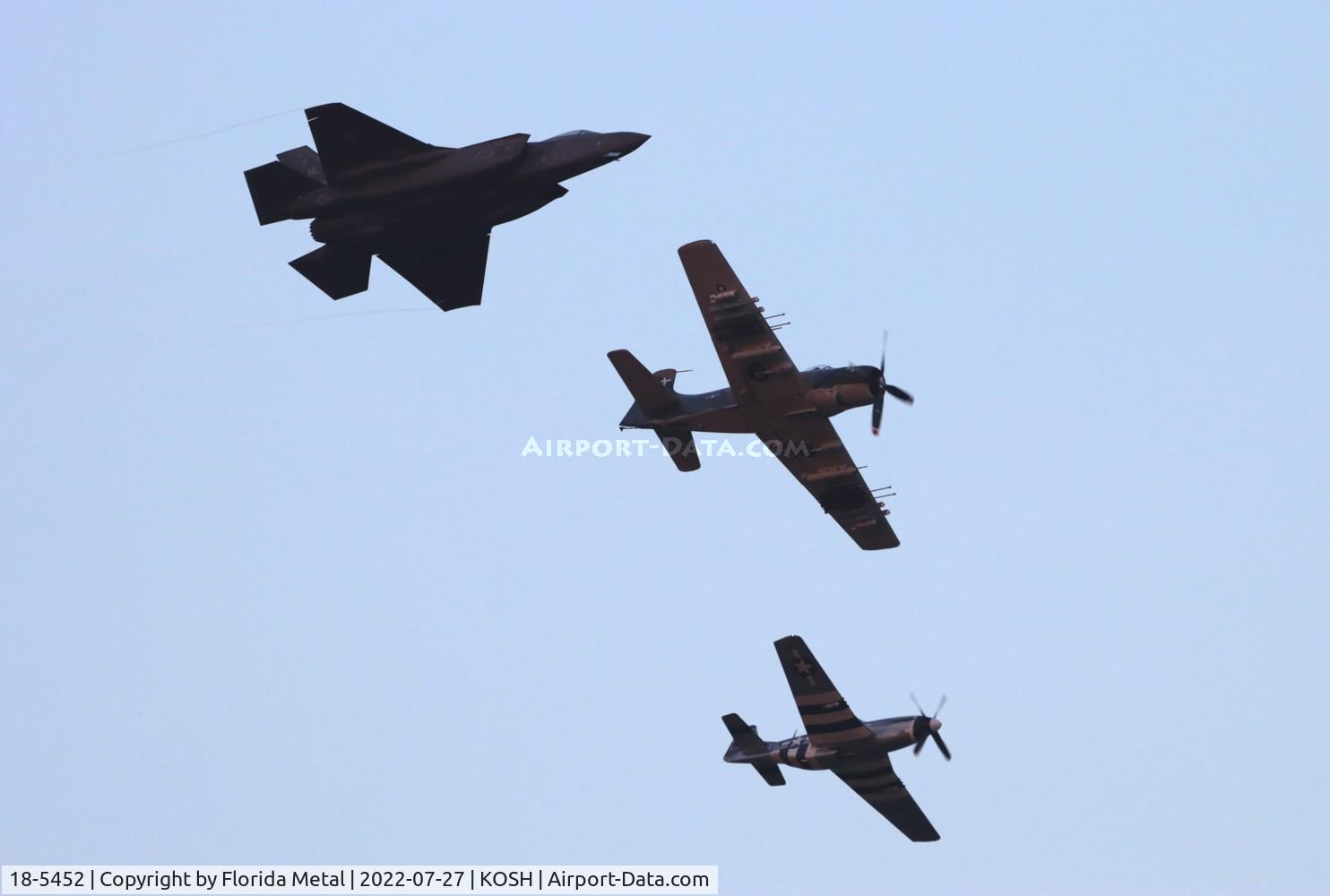 18-5452, Lockheed Martin F-35A Lightning II C/N AF-280, 3 plane Heritage Flight zx