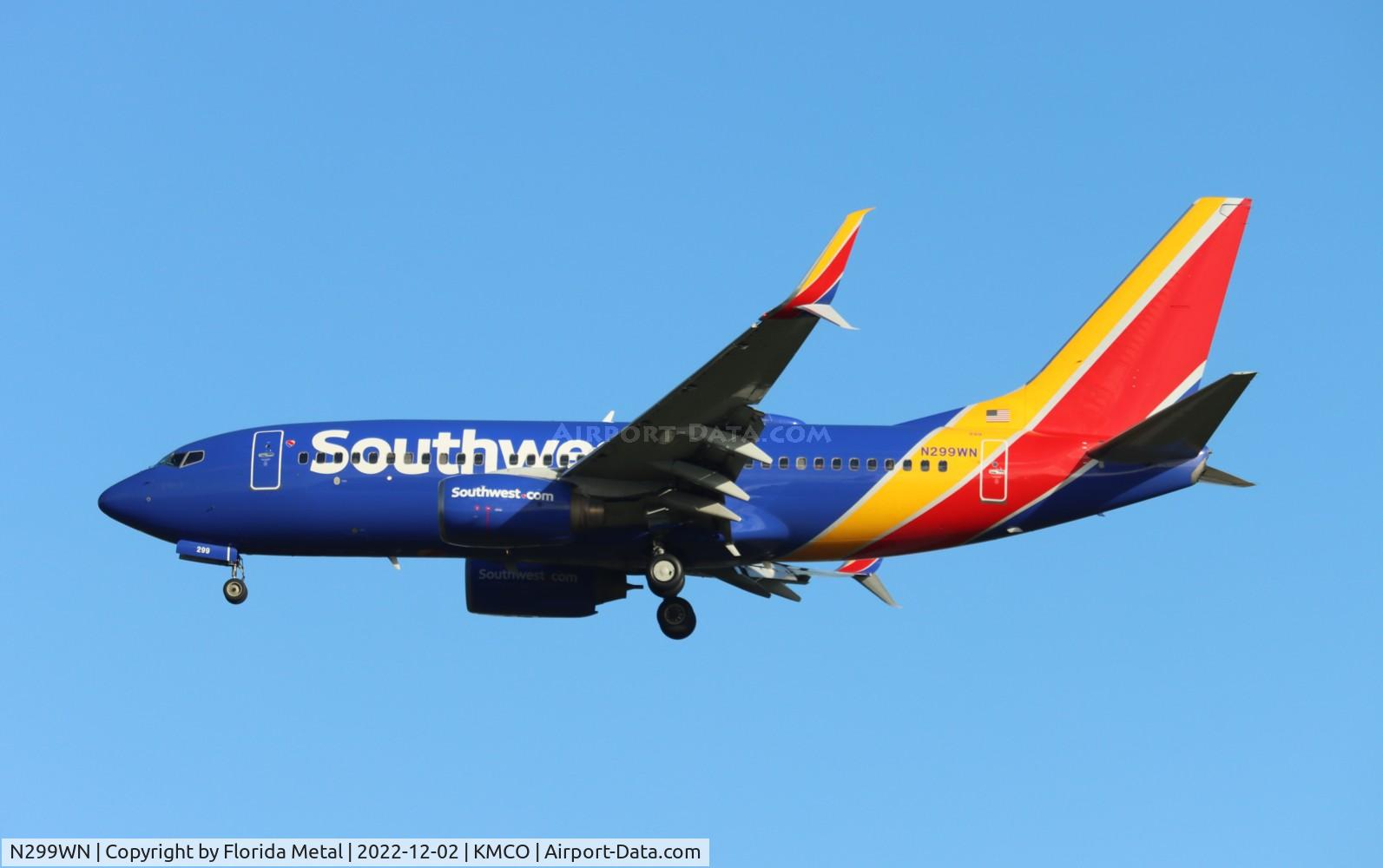N299WN, 2007 Boeing 737-7H4 C/N 36614, MCO 2022